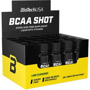 BioTechUSA BCAA Shot Box / 20 x 60 мл - Лайм / 1, 2 кг
