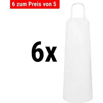 G.Gastro 6 ks Karlowsky Zástěra s laclem PU voděodolná bílá D9785550