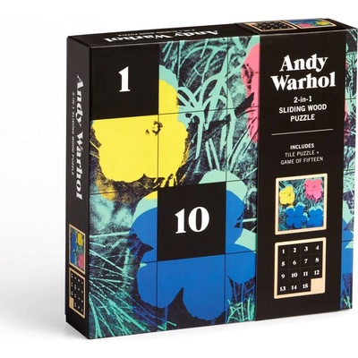 GALISON Posuvné dřevěné Andy Warhol Květiny 2v1 16 dílků