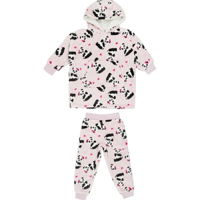 Miso Суичър Miso Girls Panda Hoodie and Pant Set - Purple