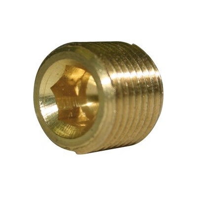 DIN 906 12x1.5 MS zátka s vnitřním 6-hranem, kuželový závit, mosaz