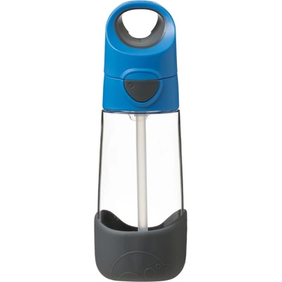 b.box Bottle with Straw шише със сламка Blue Gray 450ml