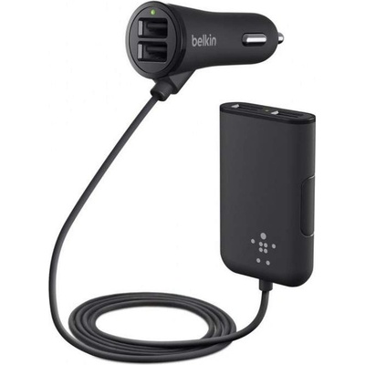 Belkin Road Rockster Car Charger - зарядно за кола с 4 USB порта за смартфони, таблети и мобилни устройства (черен)