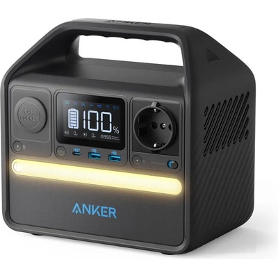 Anker Anker PowerHouse 521 външна батерия, 256Wh, 200W, 2xAC, 60W USB-C PD, LED светлина, 6 порта, черен (A1720311)