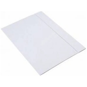 Barbara CARDBOARD FOLDER A4 280 G/M2 WITH ELASTIC BAND WHITE BARBARA