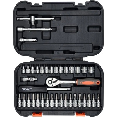 STHOR Комплект тресчотка, битове и вложки sthor, 1/4 ", 38 части (euro 58640)
