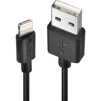 Lindy Кабел Lindy 31321, от USB A(м) към Lightning(м), 2m, черен (31321)