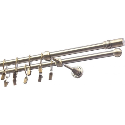 Garnyze-levne Kovová garnýže Cilinder dvouřadá mosaz 16/16mm 240 cm – Zboží Mobilmania