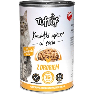 Tuf Tuf mäsové kúsky s hydinou pre mačky 415 g