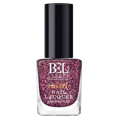 BEL London b e l. London Mini Бързосъхнещ лак за нокти розов брокат 6 мл