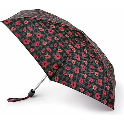 Fulton L501 Tiny 2 houndstooth poppy dámský skládací deštník červený