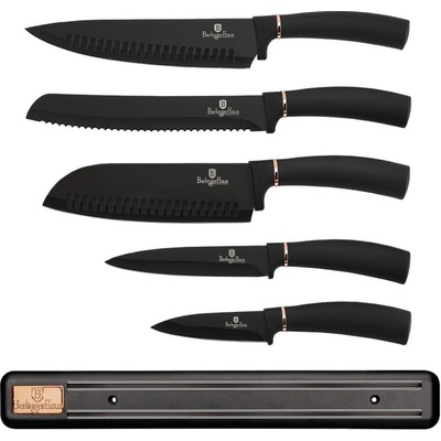 Berlingerhaus Sada nožů s magnetickým držákem 10 ks Black Rose Collection BH 2420