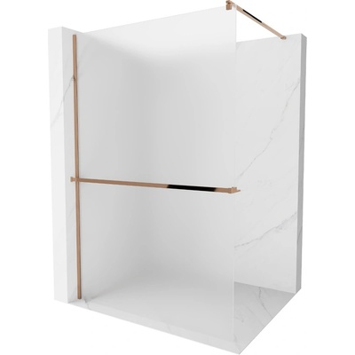 Mexen Kioto+ душ стена с рафт Walk-in 110 x 200 см, мраз, розово злато - 800-110-121-60-30 (800-110-121-60-30)