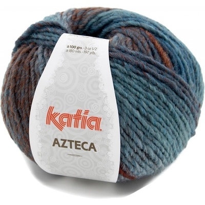 Katia Azteca 7872 Blue/Rust/Brown Pletacia priadza