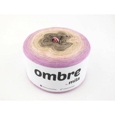 MILA Příze OMBRE Classic 1200m/3nitky M025R - Broskvový koktejl II.