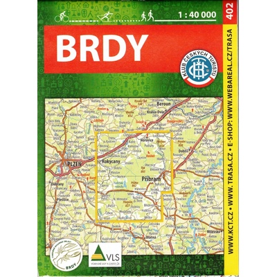 Brdy - mapa KČT 1:40 000 číslo 402 - 1. vydání 2020 - Klub Českých Turistů – Zboží Dáma