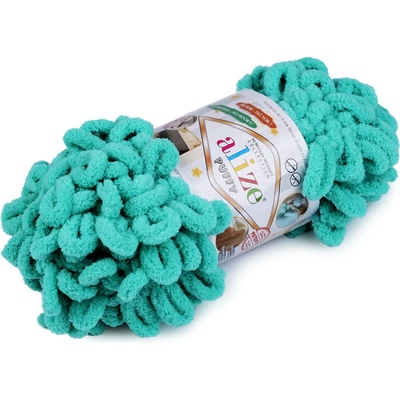 Pletací příze Alize Puffy 100 g Varianta: 17 (490) tyrkys mořský, Balení: 1 ks 48994/118529/230503
