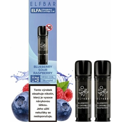 ElfBar Elfa Pro cartridge Blueberry Sour Raspberry 2x2ml 20 mg