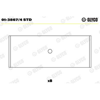 Ojniční ložisko GLYCO 01-3867/4 STD - sada