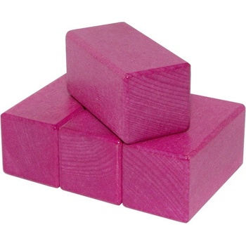 DrKO dřevěný hranol 8 x 4 x 4 cm 1ks magenta