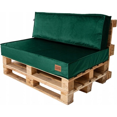 Golden Garden Paletové sedenie GG43 podsedák a vankúš 120 x 80 x 15 cm smaragdová