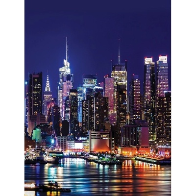 Preinterier Fototapeta panel - PL0131 - New York v noci vlies - 206cm x 275cm