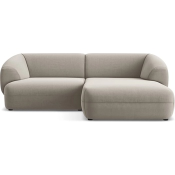 makamii Бежов кадифен ъглов диван (десен ъгъл) Moana - Makamii (MOANA_RC_S_1_P1_C3)