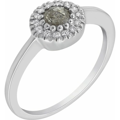 Eppi Zásnubní prsten ze zlata se salt and pepper diamantem Tafne R41376