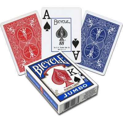 Bicycle Rider Back Jumbo Poker modré