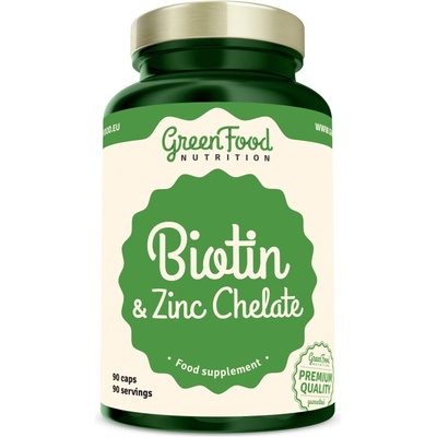 GreenFood Nutrition Biotín & Zinok chelát 90 kapsúl