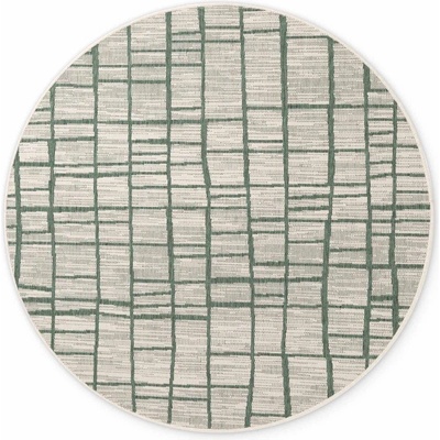 Ted Baker Зелен/кремав кръгъл килим за открито и закрито ø 160 cm Haringey Crouch - Ted Baker (106389-160)