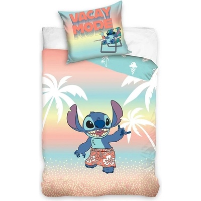 Carbotex Obojstranné obliečky Lilo & Stitch motív Dovolenkový režim 100% bavlna 70x90 140x200