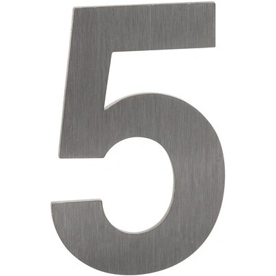 Samolepicí číslo "5", nerez, 50x1,5 mm