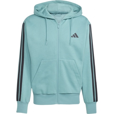 Adidas Мъжки суичър Adidas Essentials Fleece 3-Stripes Full-Zip Hoodie Mens - Powder Teal