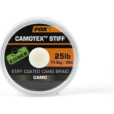 Fox šňůra Camotex Stiff Camo 20m 25lb
