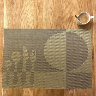 TiaHome Prostírání Deluxe pod talíř food zlatá 35x45cm