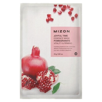 Mizon Joyful Time Essence Mask Pomegranate, листова маска за лице с екстракт от нар (8809479166468)