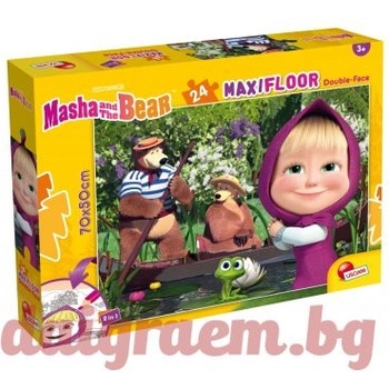 Lisciani Пъзел lisciani 104826 - 24 части - Маша и Мечока, Двулицев пъзел (li104826)