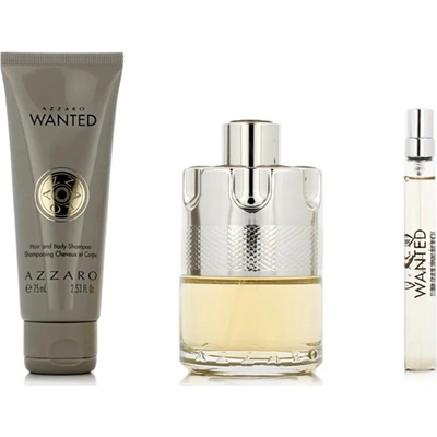 Azzaro Wanted Darčeková sada pánska EDT 100 ml, sprchový gél 75 ml a miniaturka pánska EDT 10 ml