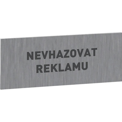 Symbol Nevhazovat reklamu 60 x 25 mm, nerez, samolepicí – Zboží Mobilmania