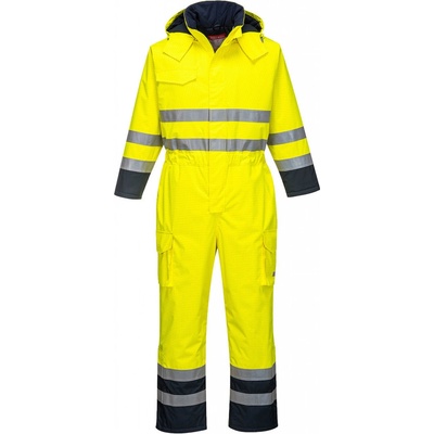 Portwest S775 Bizflame Rain Hi-Vis Multi nehorľavá kombinéza žltá-námornícka modrá XXL