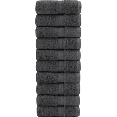 vidaXL Премиум кърпи за пране SOLUND 10 бр. Антрацит 30x30 см 600 г/м2 (137150)