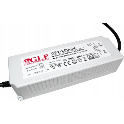 LED zdroj hermetický GLP GPV-200-24 | 24V 8,3A 200W IP67
