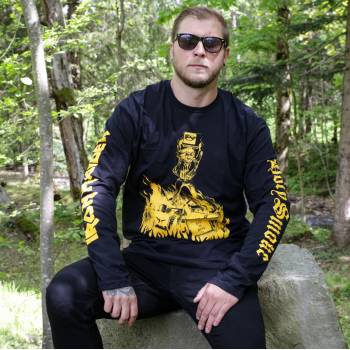 ROCK OFF Мъжка тениска с дълъг ръкав Iron Maiden - Holy Smoke Isolated Yellow - ROCK OFF - IMLST200MB