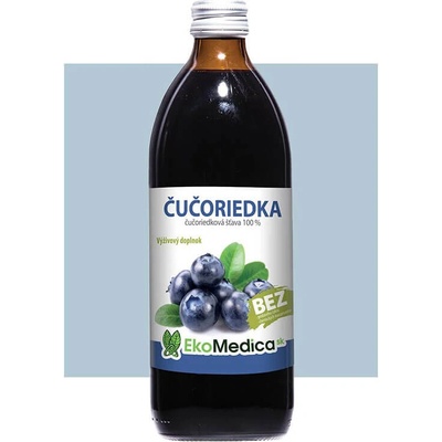 EkoMedica SK Čučoriedka 100% šťava 0,5 l