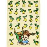 Muurla Малка кухненска кърпа Muurla Пипи Дългото чорапче Плодове 50 x 70 см (5400-5070-02)