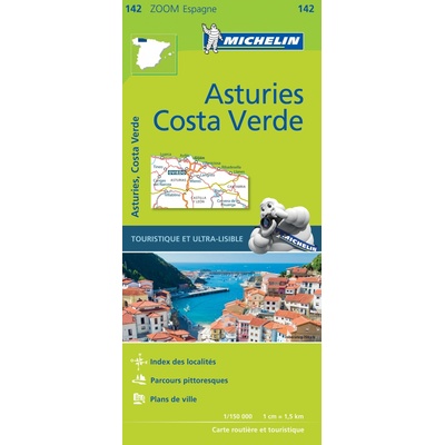 Michelin vydavatelství mapa Asturias, Costa Verde 1:150 t.
