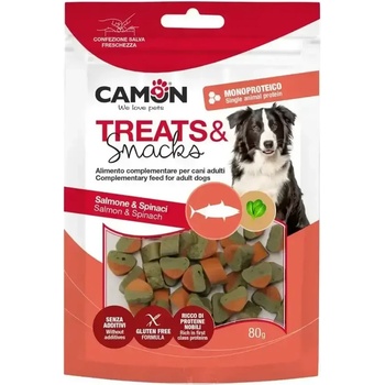 Camon Допълваща храна за кучета сърца от сьомга със спанак (ae810)