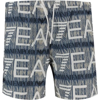 Giorgio Armani Бански гащета EA7 EMPORIO ARMANI WATERSPORT BW M swimming shorts - Blue (Marlin Monogram)