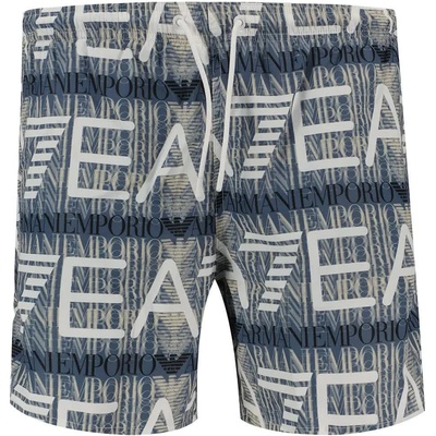 Giorgio Armani Бански гащета EA7 EMPORIO ARMANI WATERSPORT BW M swimming shorts - Blue (Marlin Monogram)